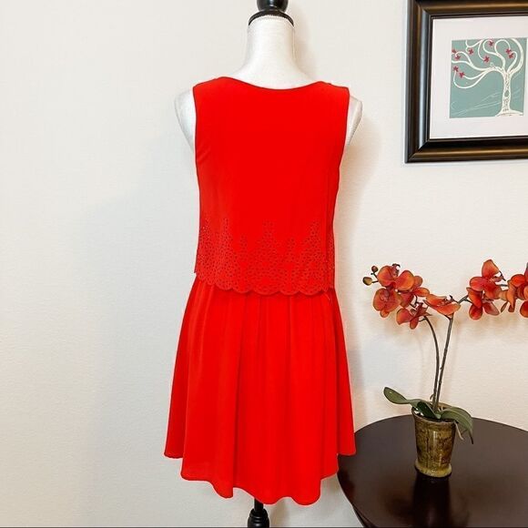 🍋 Potter’s Pot • Red Dress w/Perforated Details - Picture 4 of 10